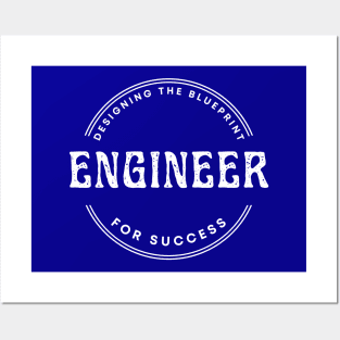 engineer designing the blue print for success Posters and Art